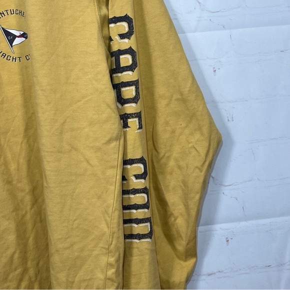 Cuffy's Cape Cod Nantucket Yacht Club Shirt Mens Size Medium Yellow Crew Neck - Picture 6 of 9